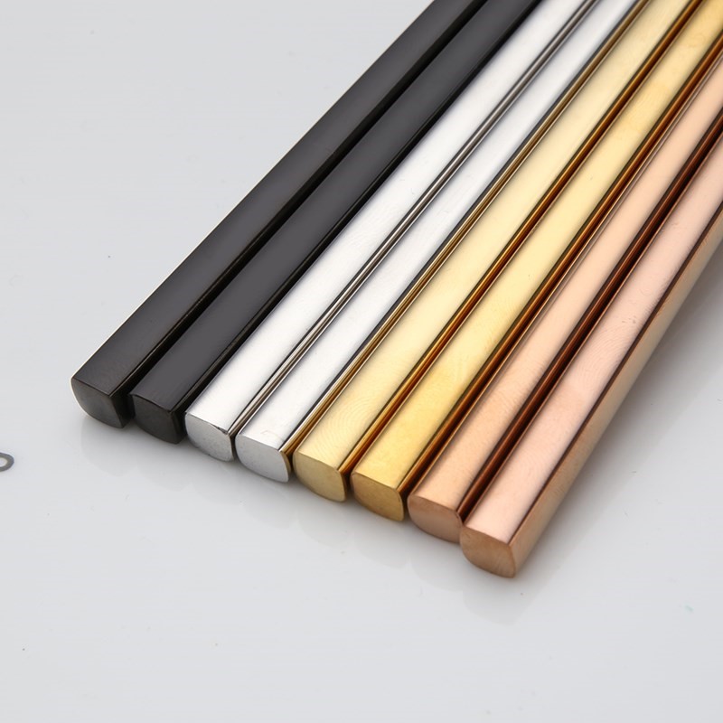极速1 Pair Korean Chopsticks StainlFess Steel Titanium Plati
