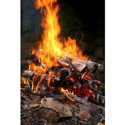 极速2016 New 5D DIY Diamond Painting Warm FiPrewood Combusti