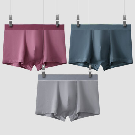 男士内裤纯棉精棉平角裤10A抗菌大码中腰包骨四角透气男生内裤头