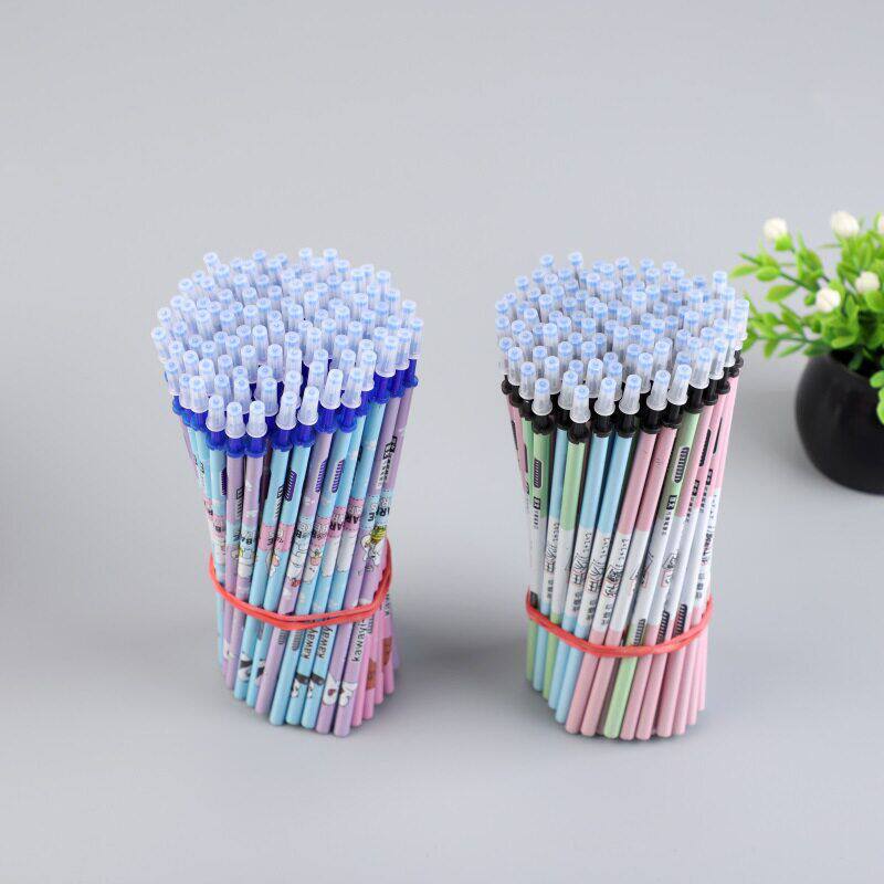 卡通花杆热敏可擦笔芯黑色晶蓝魔摩乐磨易擦替芯针管0.5mm