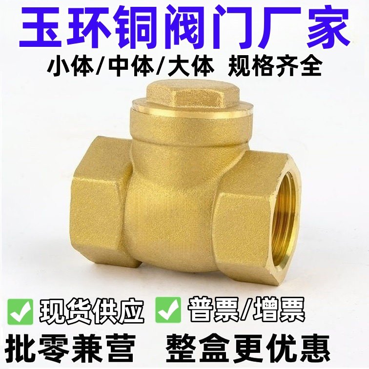 阀门止回阀卧式逆止阀全铜4 6分1寸DN15 20 25 32 40 50水管工程