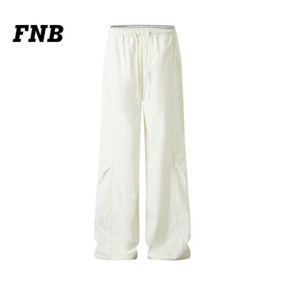 FNB2026新款夏季男女同款宽松阔腿休闲裤抽绳垂感长裤潮流伞兵裤