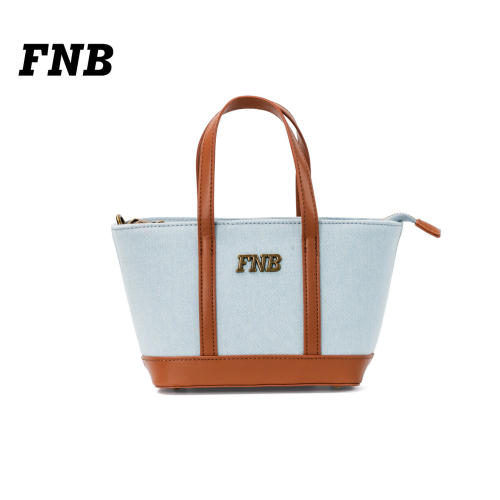 FNB拼接撞色托特包女通勤百搭手提包托特女包