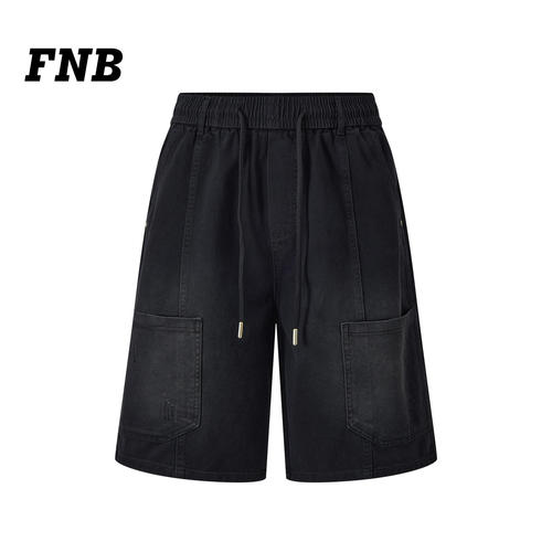 美国FNB26新款工装短裤男宽松多口袋五分裤黑色美式休闲百搭夏季