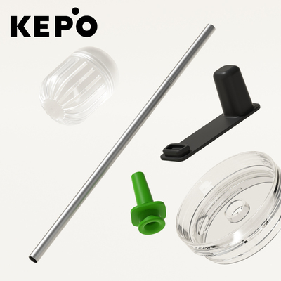 KEPO大容量花园杯原装配件硅胶吸管嘴Tritan杯盖KC007