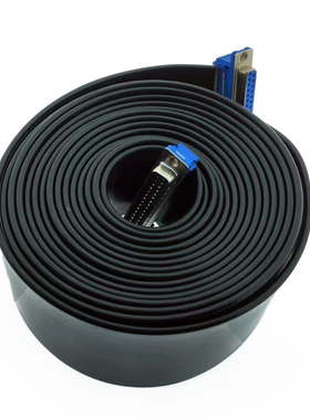 DB37压排式BT排线公对母扁平工控电缆伺服1.27间距灰排黑色电线