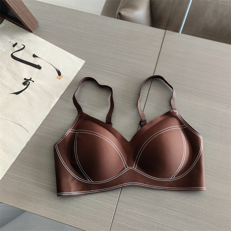 SUREgirl磨毛暖冬柔软养胸衣无钢圈软支撑薄棉两排扣少女无痕文胸