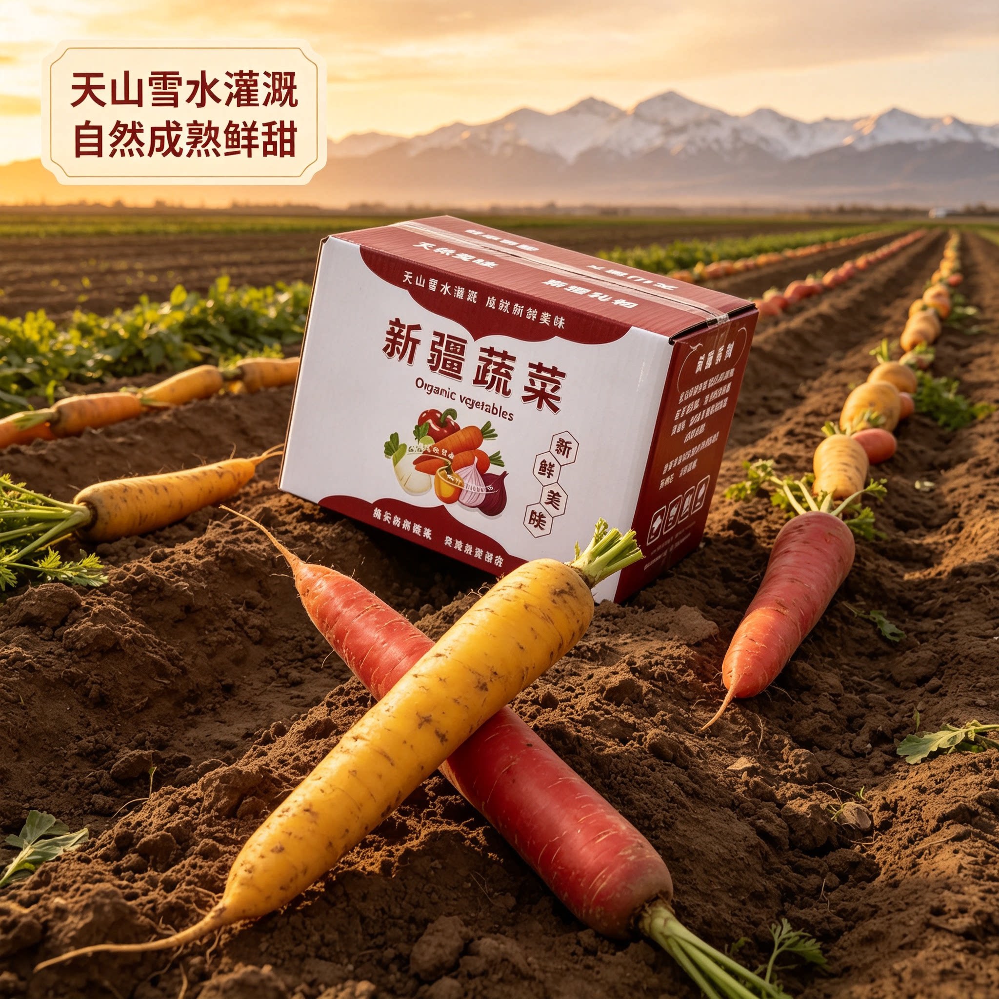 新疆冰糖心黄色胡萝卜