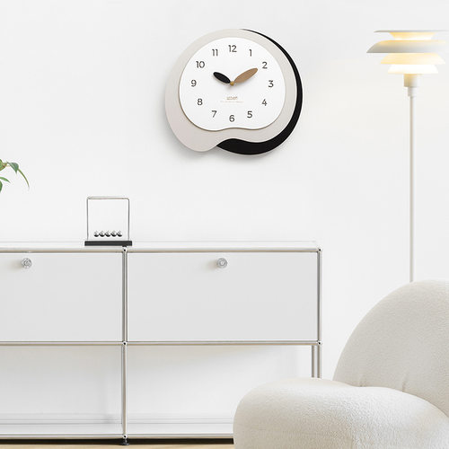 wozoom屋准时钟客厅钟表装饰品家用2025新款北欧挂钟壁挂式静音