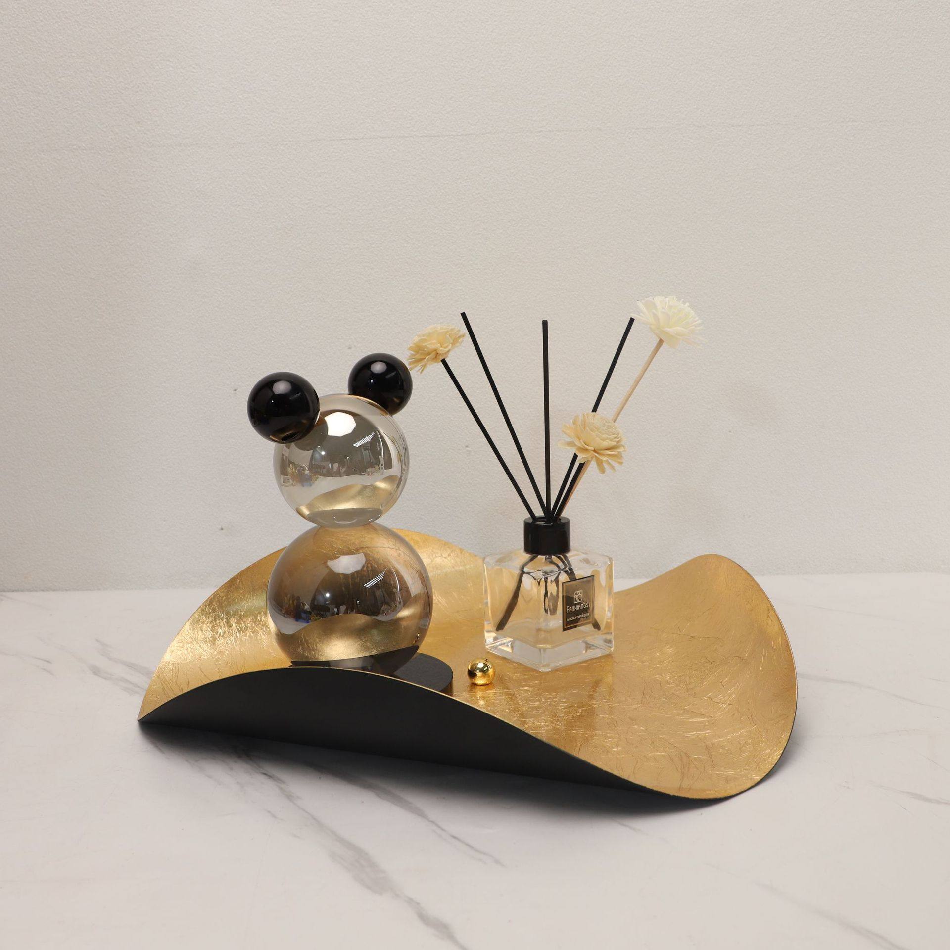 欧式创意简约金属果盘玄关茶几餐厅卧室办公室书房客厅家居装饰品,鲜花速递/花卉仿真/绿植园艺,其它园艺用品,淘宝优惠券,粉丝福利购,淘宝优惠卷