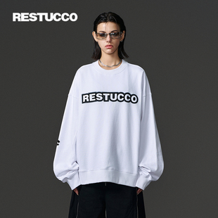 oversize男友风基础印花上衣 设计师品牌 RESTUCCO 卫衣宽松阔版