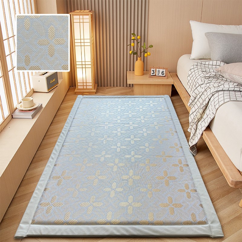 夏季降温藤席床垫加厚p柔软海绵打地铺冰丝午睡榻榻米飘窗坐垫地