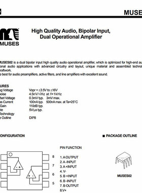 1 piece  fMUSES02 MUSES 02 Dual op amp  for audiophiles 100%