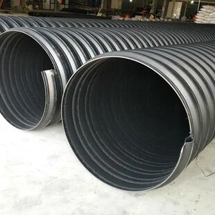 hdpe钢带管螺旋排污管增强双壁波纹管dn300/40R0聚乙烯缠绕管排水