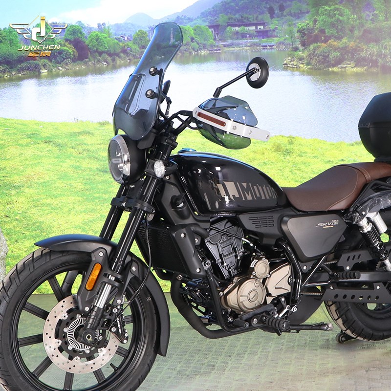 适用于钱江SRV闪250前挡风玻璃QJ25F0-2N加宽加高手把挡风高清透