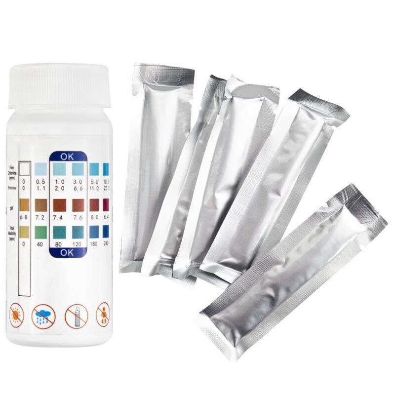 金固牢3合1水i测试纸2瓶PH酸碱/余氯/臭硬度水质检测泳池温泉试