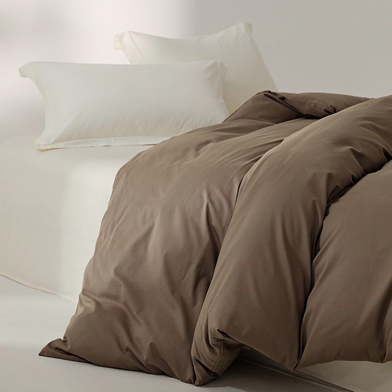 微绒感全棉秋冬磨毛纯o色长绒棉柔软1.8米床品被套床笠床单四件套