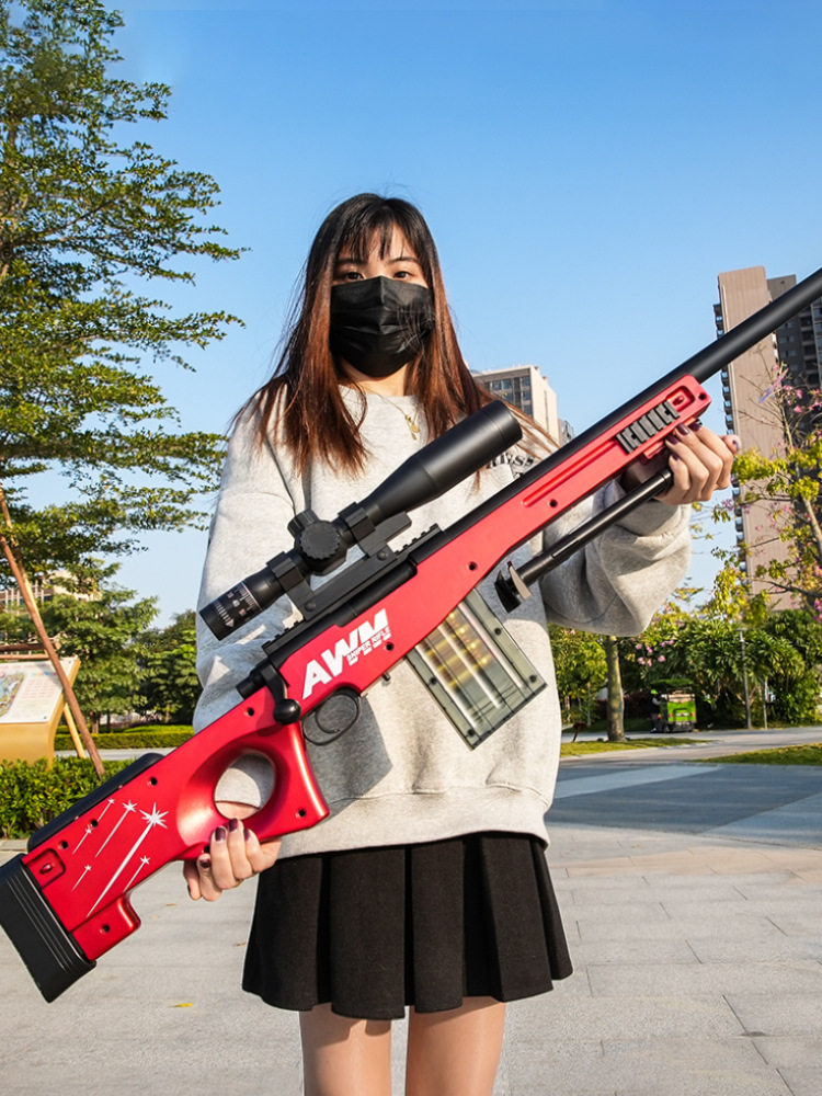 超大号AWM狙击孩玩具儿童玩具枪手动拉栓软弹枪狙可抛壳吃鸡套装