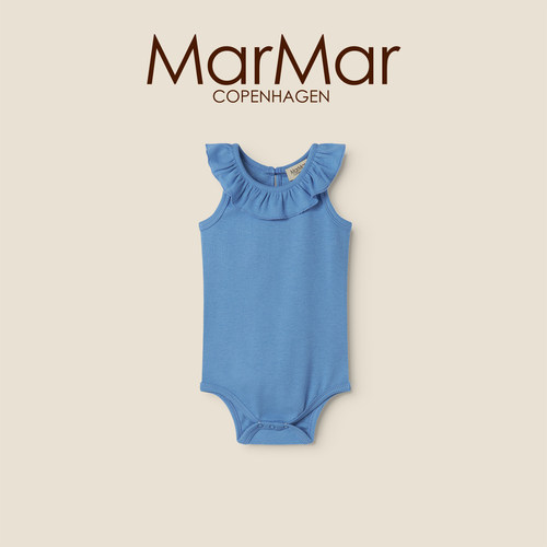 MarMar2026春夏新品婴儿花边领背心包屁衣男女宝宝连体衣哈衣爬服