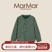 男童格子衬衣纯棉上衣男孩童装 长袖 儿童衬衫 MarMar秋季