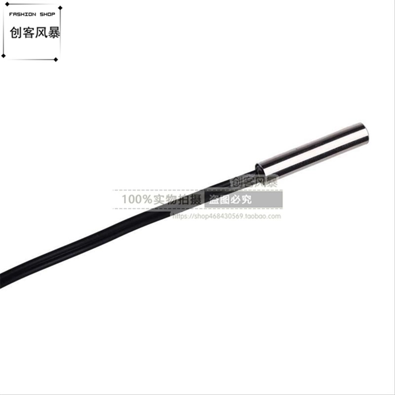 新NTC热敏温度传感器B3950 10K 1%铁氟龙耐高O温线防水探头1/2/3