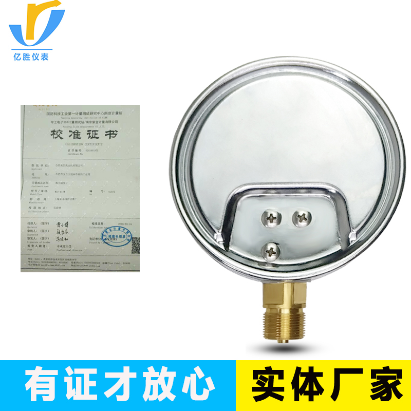 耐振YN100耐震压力表0-0.6/1/1.6/2.5/MPA抗震防震动进油压力表