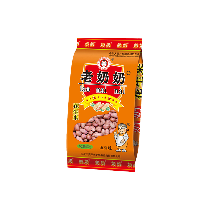 安徽老奶奶五香味花生米102g*6袋安庆特产炒货零食休闲食品下酒菜