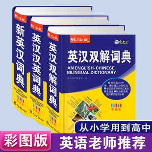 学生实用新英汉词典新编彩色本正版中小学生英汉双解英语词典字典辞海版英汉汉英词典