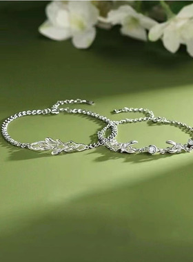 槲寄生情侣手链男女一对新款轻奢