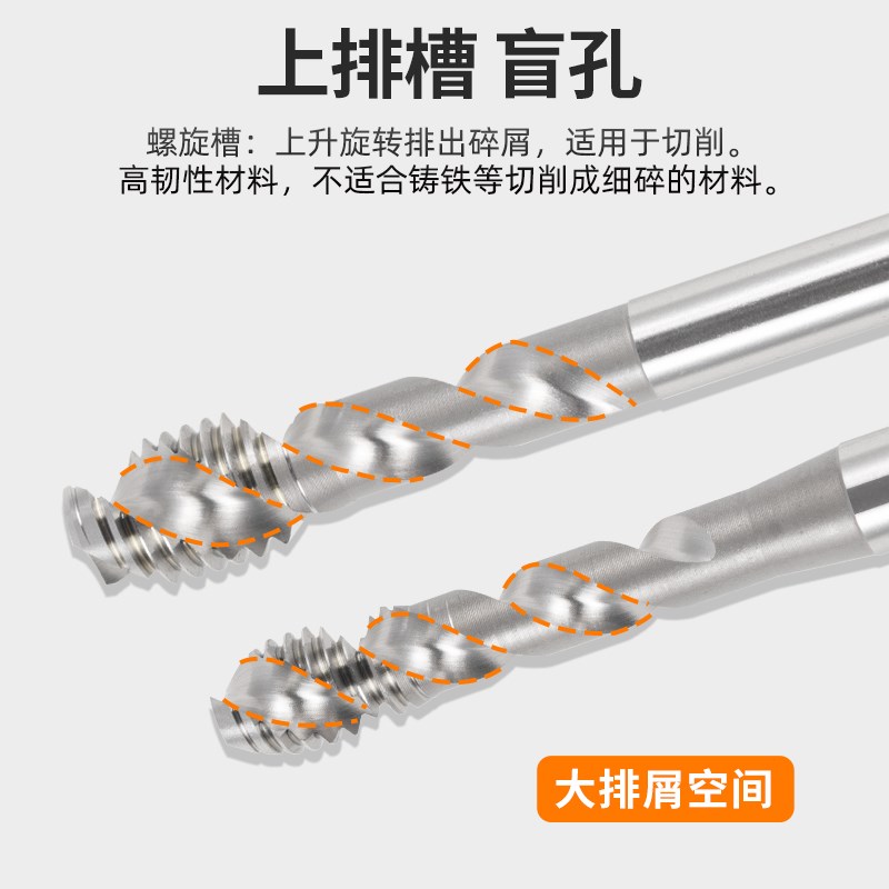 OSG丝锥铝件白色丝锥螺旋丝攻机用公制铝用自攻螺纹锥打孔丝