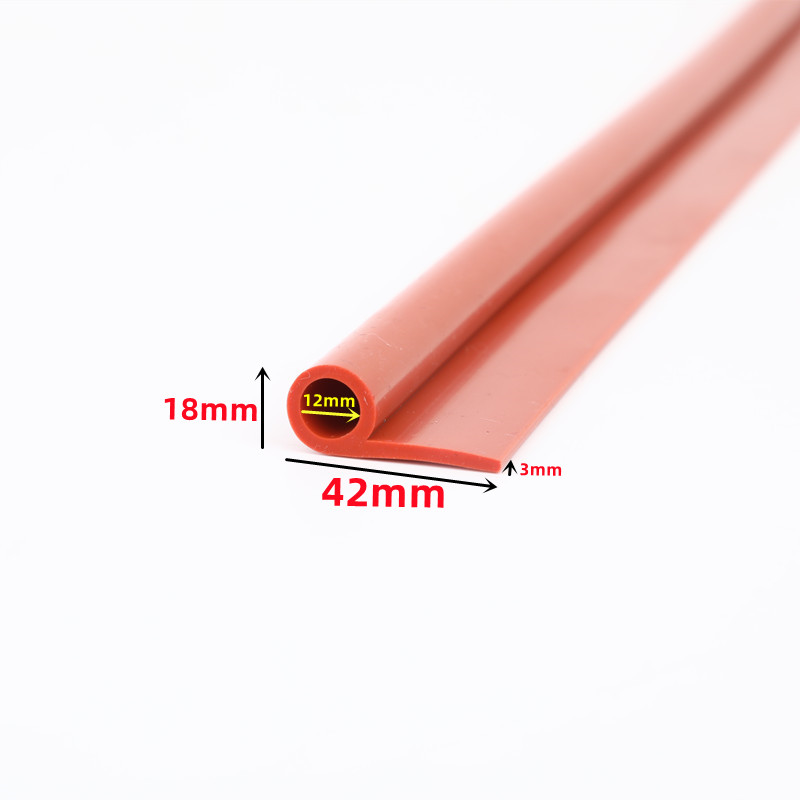 耐高温硅胶9字密封条蒸箱密封条白红色橡胶P型烤箱防撞6字硅胶条