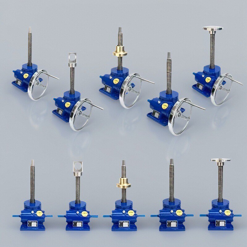 丝杆升降机手摇式蜗轮螺旋升降机齿轮立式同步滚珠多台联动升降器