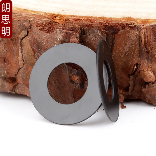 黑色石墨尼龙垫片绝缘耐磨平垫圆形硬塑料超薄垫圈M3/M4/M5/M6/M8
