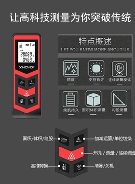 30M40M迷你测距仪高精度激光测距仪测高面积体积勾股红外线测量仪