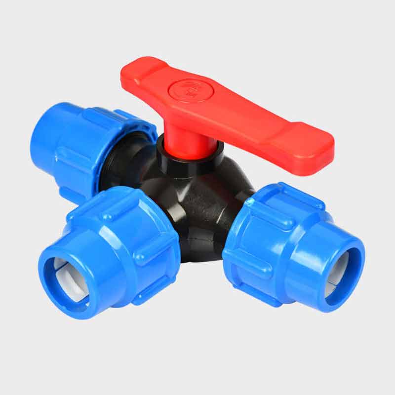 快接三通球阀20四六25管件管快接4分6直接分水管快速开关活接头