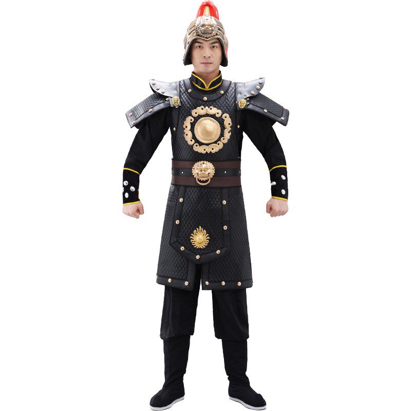 新品新款盔甲可穿舞台装古装电视剧扮演将军盔P甲服装男铠甲服装