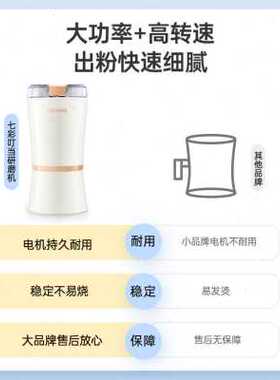 新品优多功能破碎机咖啡超细磨粉机家用小型O七彩打粉机研磨叮当