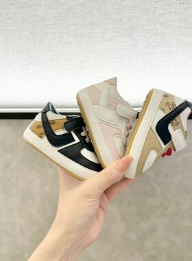 新品春秋新款0-1岁宝宝学步鞋56-9-12个月婴儿T软底防滑运动拼色
