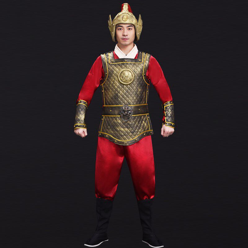 新品古代将军盔甲演出服真人可y穿铠甲唐宋甲胄影视剧士兵群演话