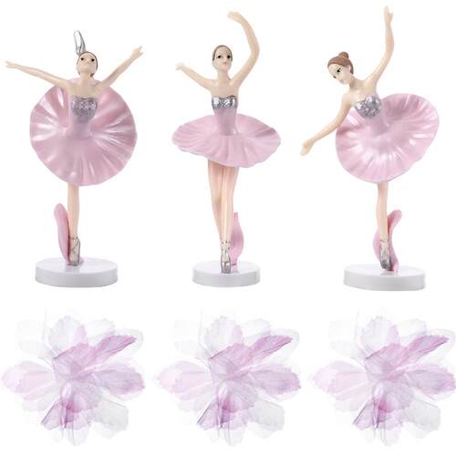 新品1 Set e6 Pcs Beautiful Cake Decorations Elegant Ballerin