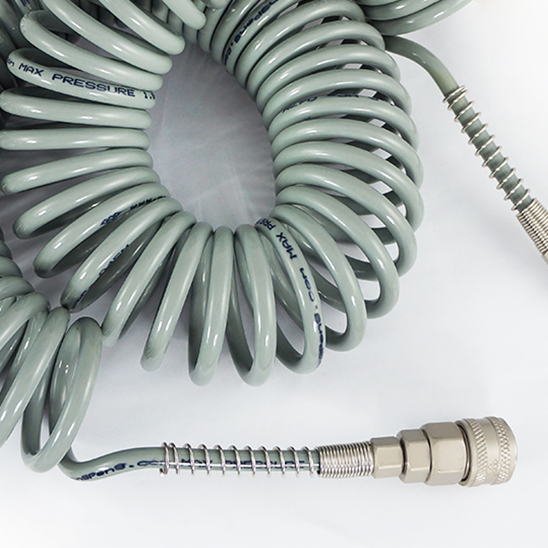 极速气管软管空压机弹簧管气泵高A压伸缩软管螺旋PU风管带接头弹