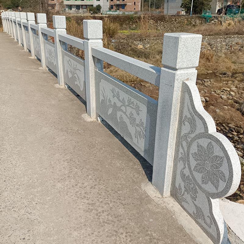 极速定001制雕花石岗台岩板栏杆浮雕I河道升旗别墅庭院护栏栏寺庙