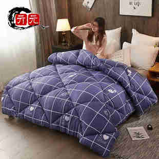 极速新(保暖冬被)冬天用踏花被被子芯加厚O太空盖的东被单人双人