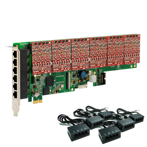 新品Openvox A24o10E 语音板卡PCI-E接口模拟卡FXO400模块电话卡2
