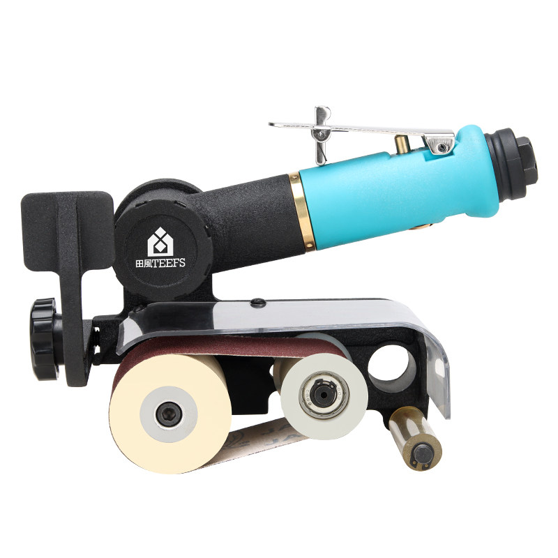 极速促田风e拉丝机环带研磨打磨机小型金属不锈钢抛光砂带机气动