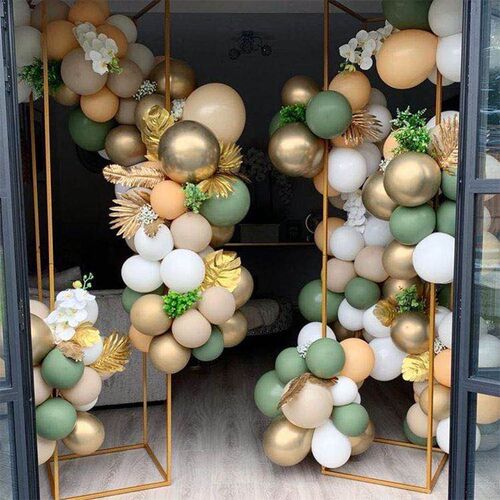 极速119pcs New Retro Color Bean Paste Green BQalloon Arch Ga