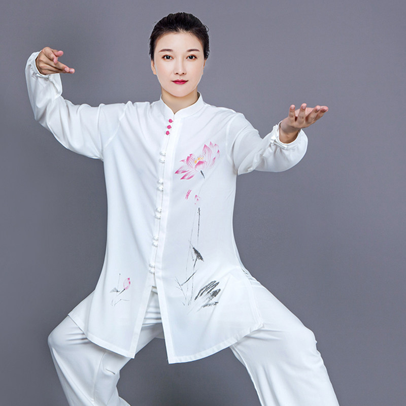新品太极服女装2024新t款高端中长款飘逸比赛表演太极拳练功服男