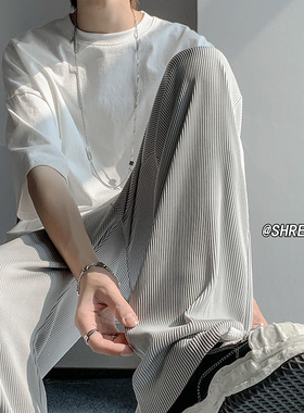 极速Privathinker Ice Silk Pants Men Summer StraighVt Leg Cas