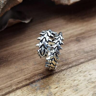 极速Retro Gothic Keerl Spine Rings for Women Men Hip Hop