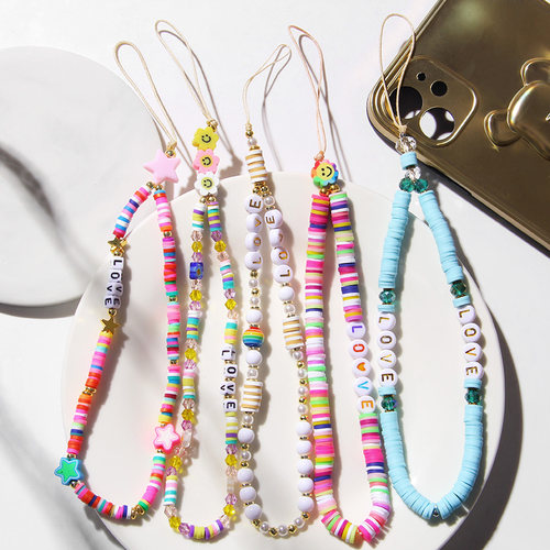 极速New Multicolor Mobile Phone ChainH Handmade Strap Lanyar
